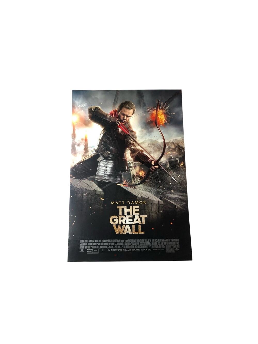 The Great Wall 2016 Original Movie Poster 27x40 Rolled Double Sided